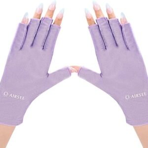 Protective AIRSEE UV Gloves for Manicures - Purple