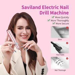 SAVILAND Electric Nail Drill: Professional Efile & Accessories